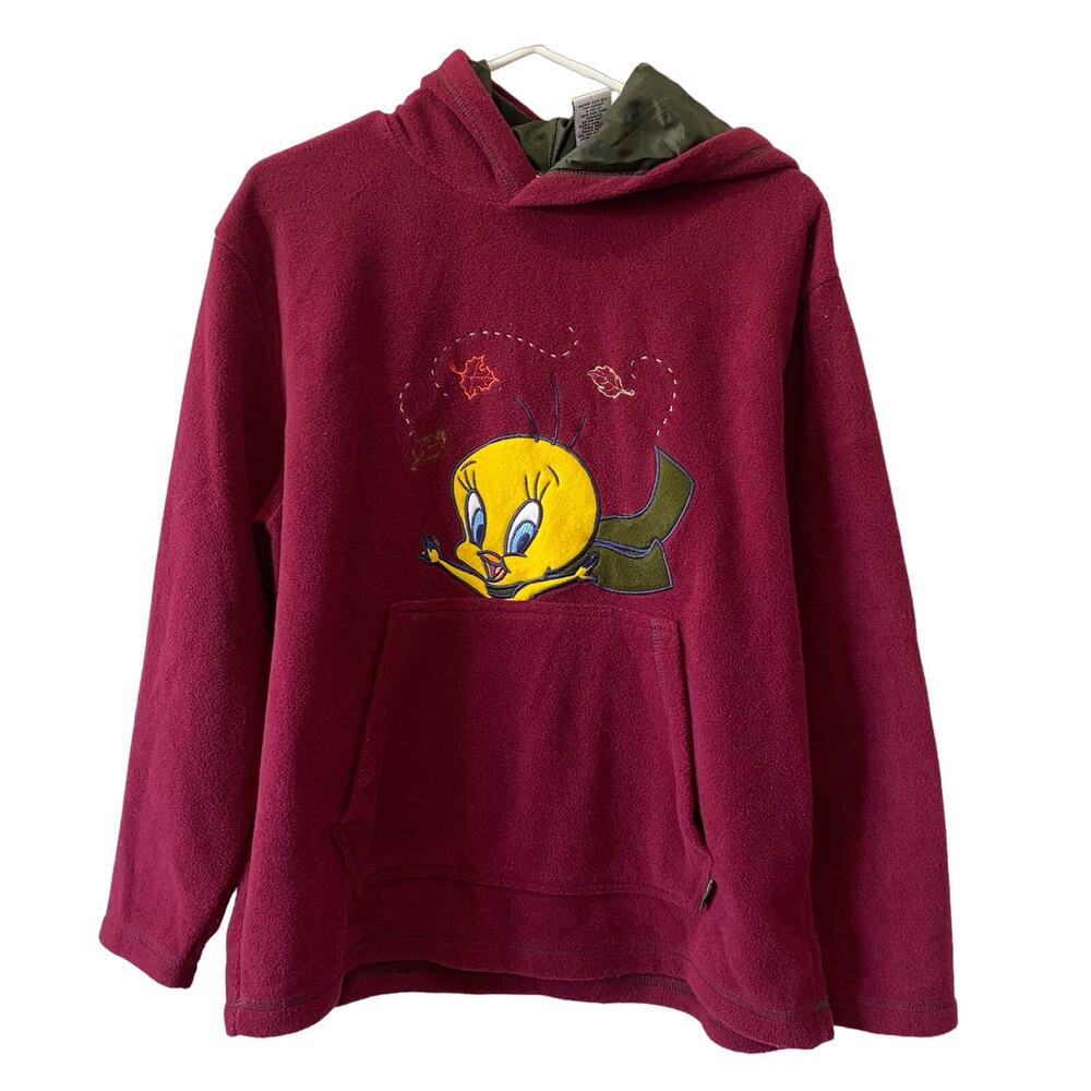 VINTAGE LOONEY TUNES TWEETY FLEECE PULLOVER Y2K